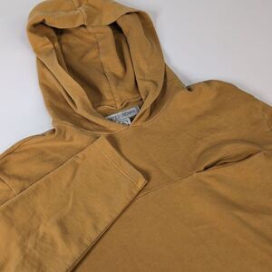 Men's Outerknown Yellow Hoodie‎ Pullover Sweatshirt Front Pocket Small Cotton